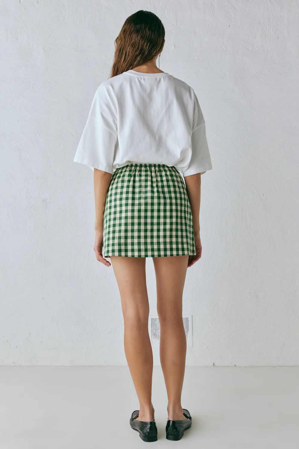 Elka Mini Skirt Green Check - Image 8