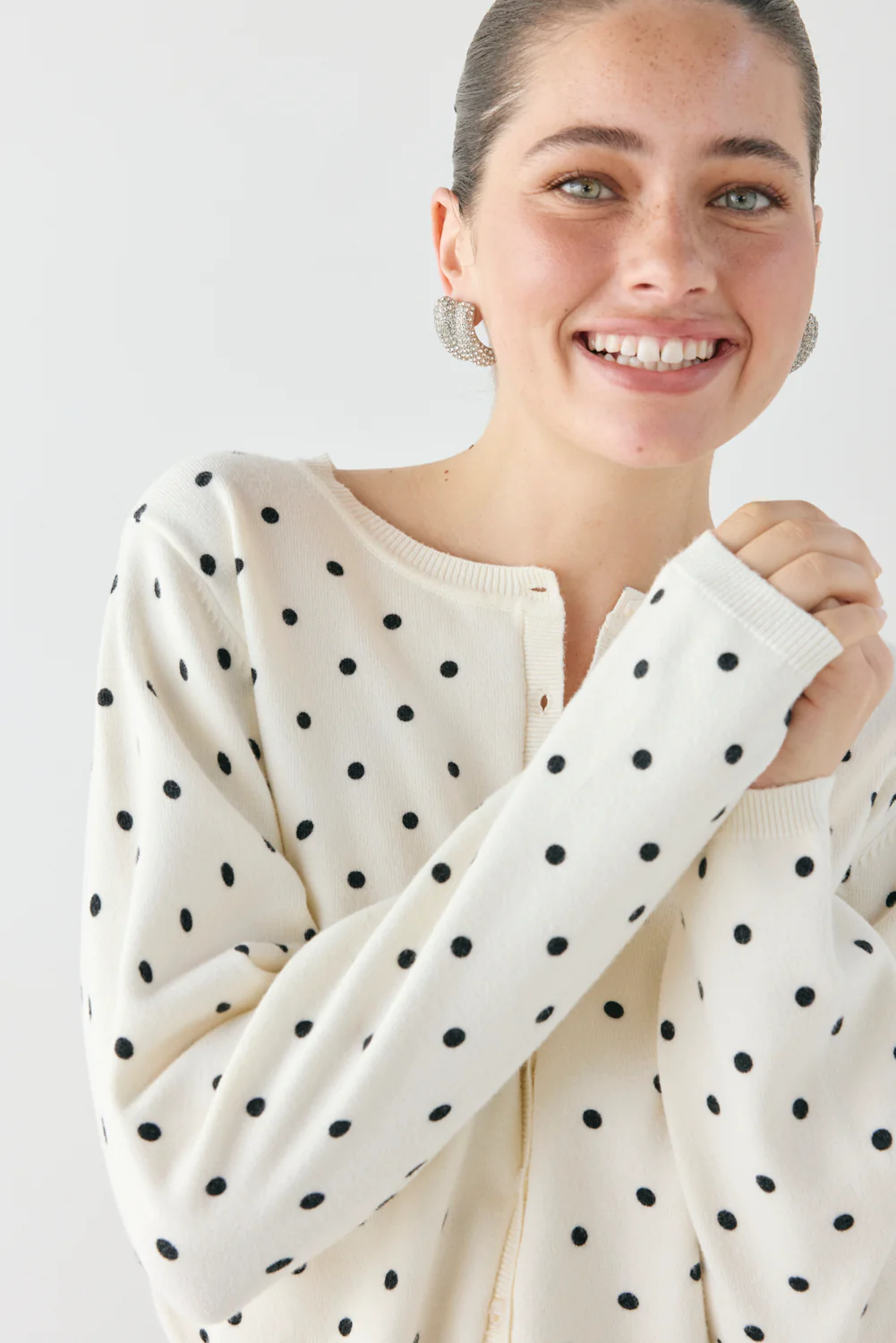 Ella Knit Cardigan Polka Dot - Image 4