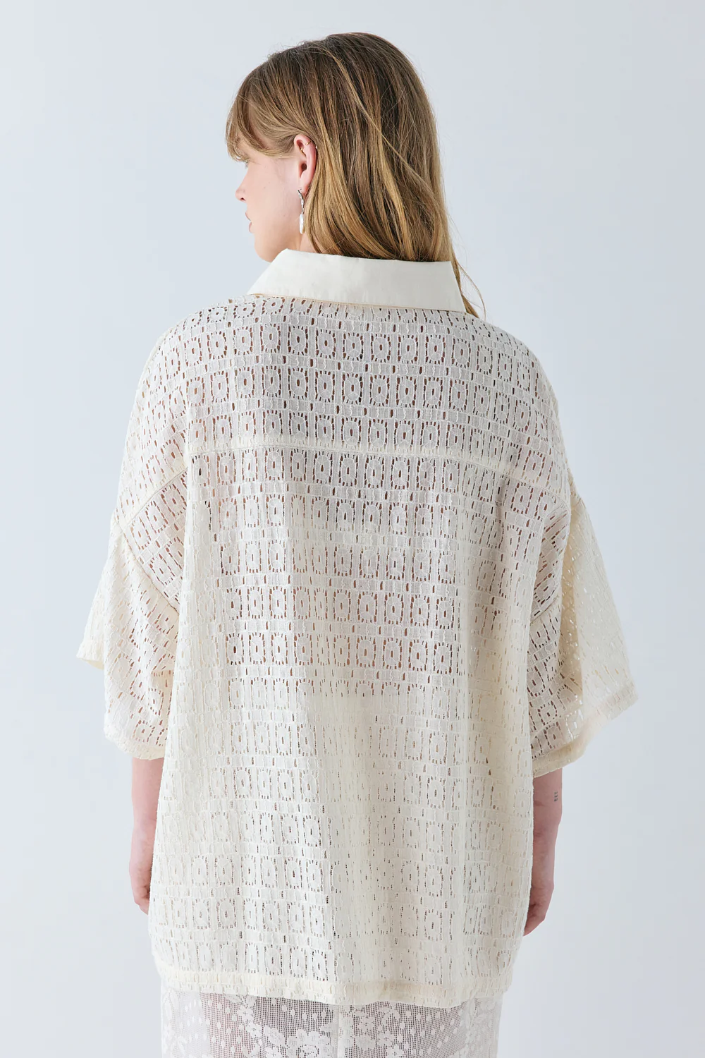 Elle Lace Polo Cream - Image 5