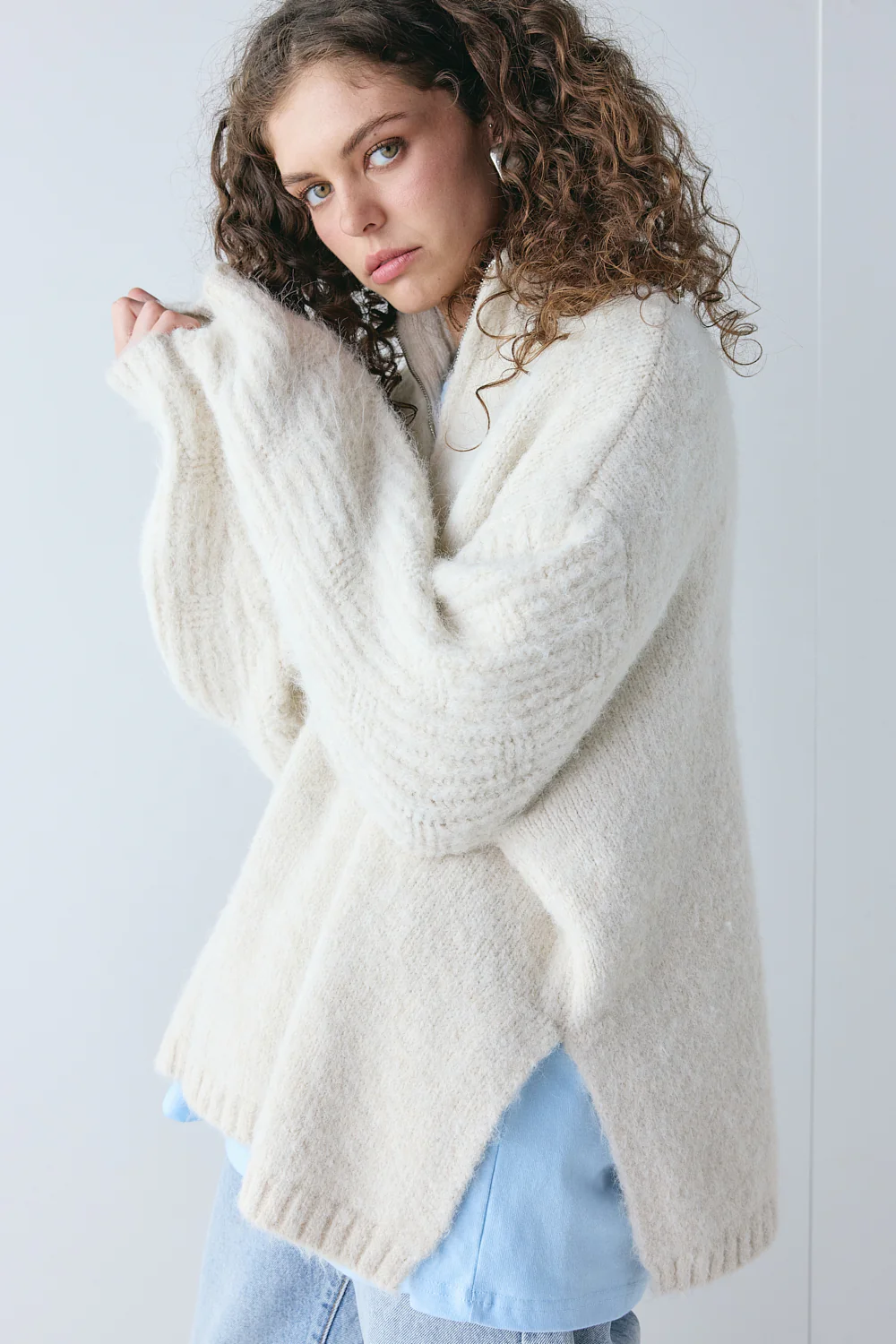 Ellis Knit Jumper Cream - Image 4