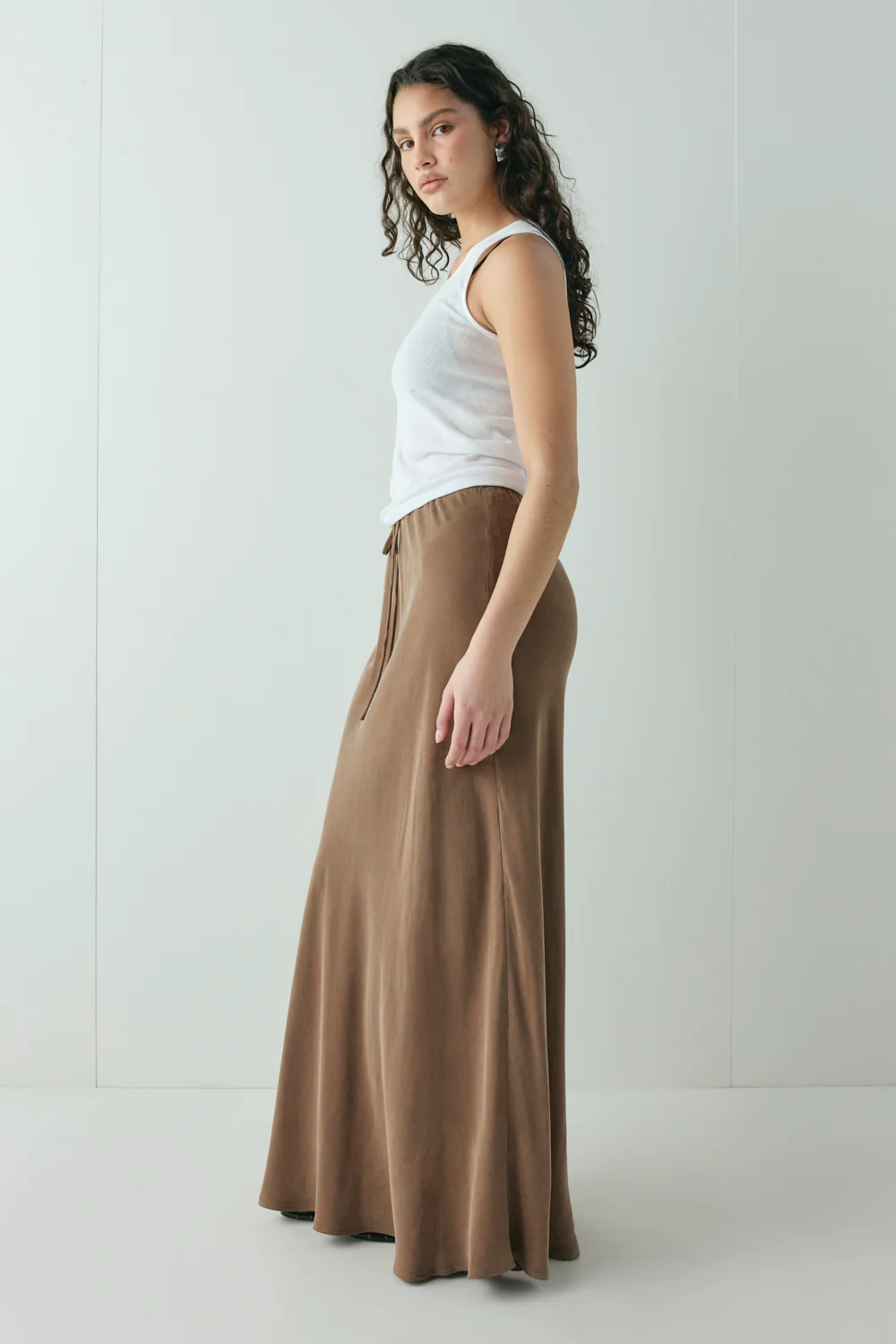 Elodie Maxi Skirt Brown - Image 5