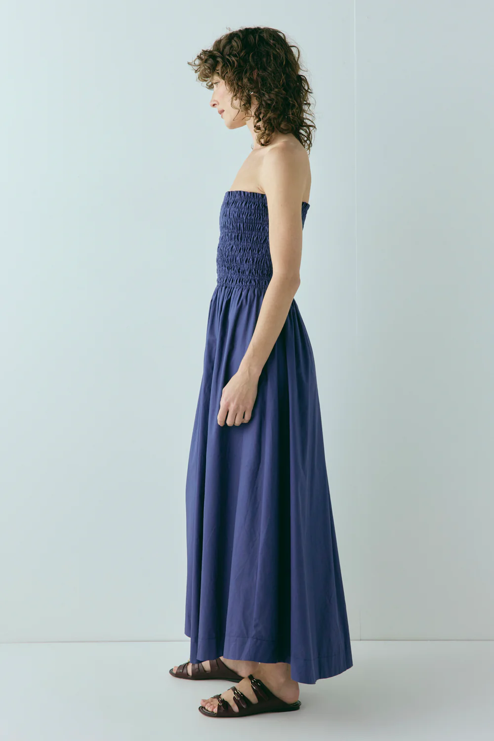 Emmy Midi Dress Navy - Image 3