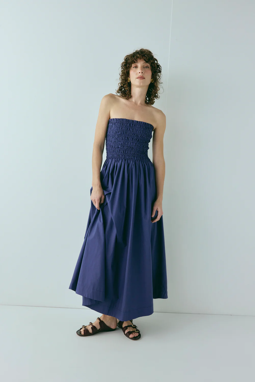 Emmy Midi Dress Navy - Image 4