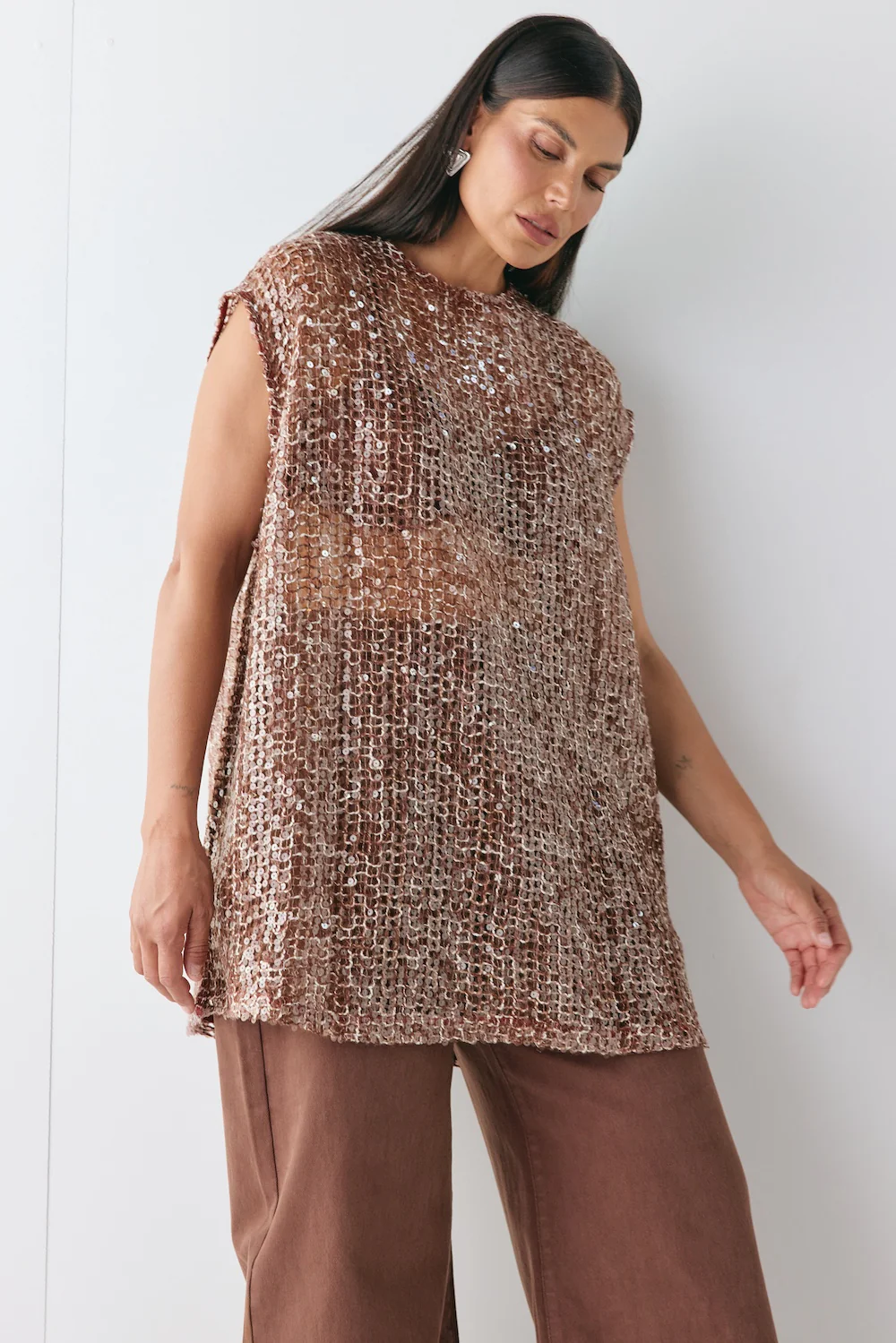 Esme Sequin Mini Dress Wine - Image 3