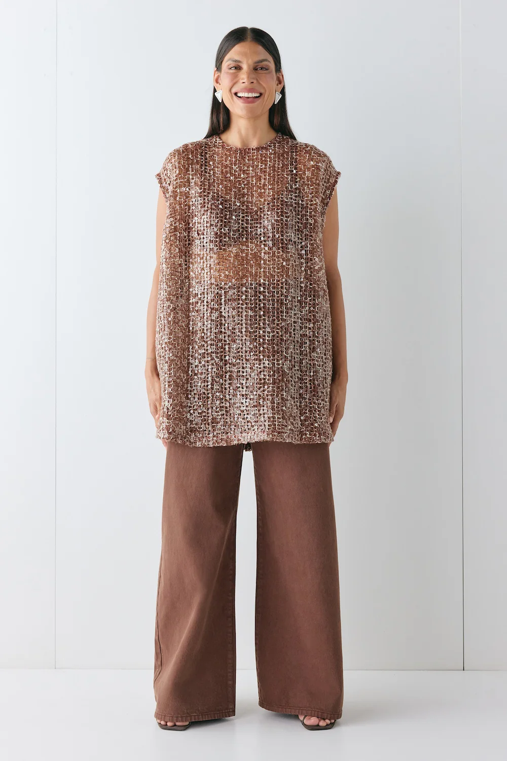 Esme Sequin Mini Dress Wine - Image 5