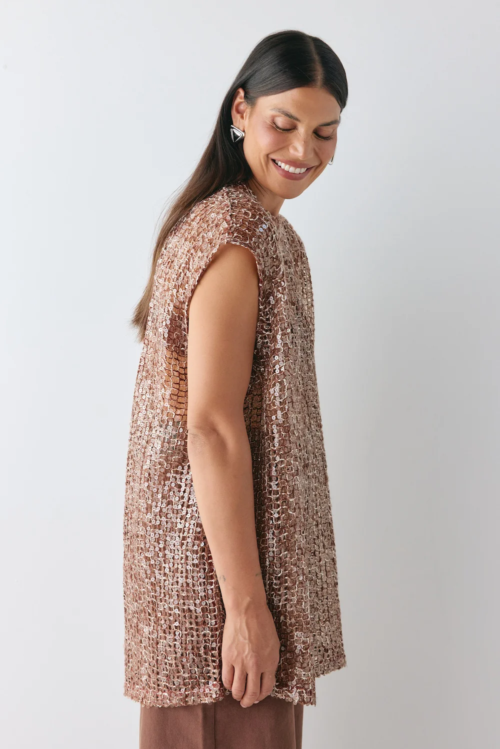 Esme Sequin Mini Dress Wine - Image 6