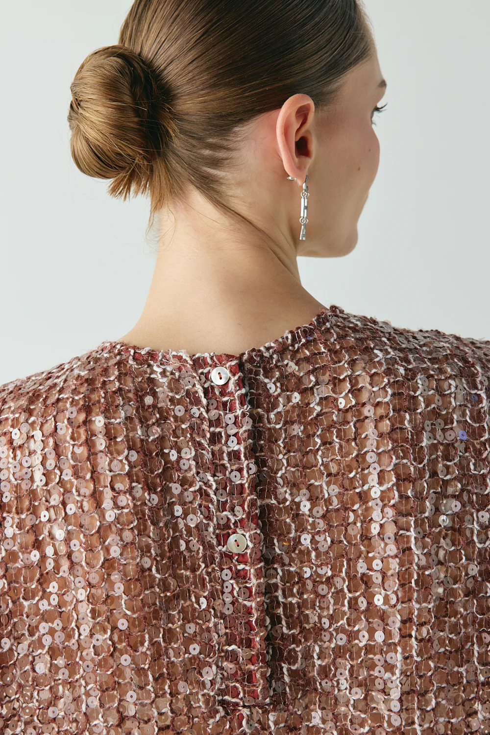 Esme Sequin Mini Dress Wine - Image 7