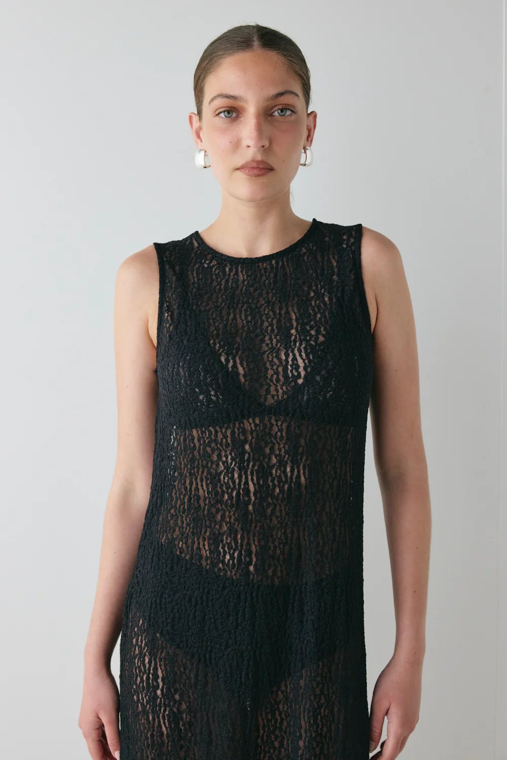 Estelle Lace Midi Dress Black - Image 6