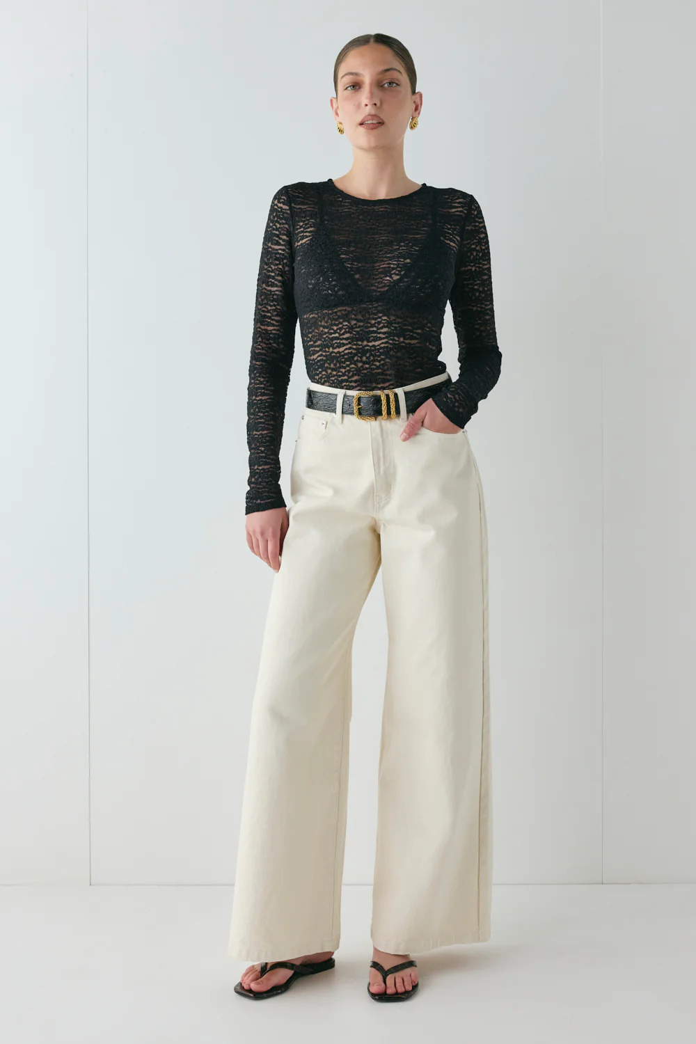 Faye Lace Top Black