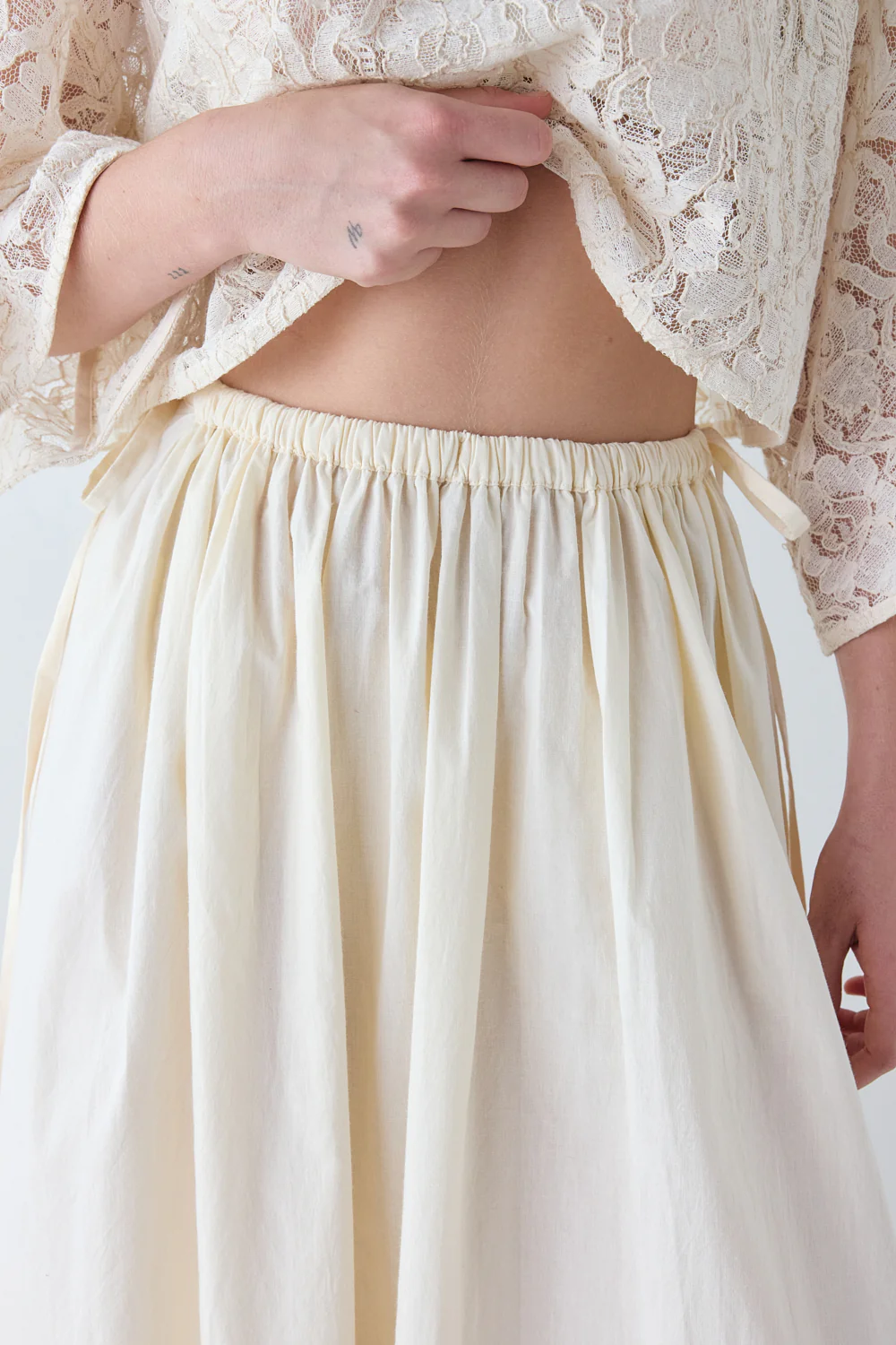 Fia Maxi Skirt Cream - Image 2