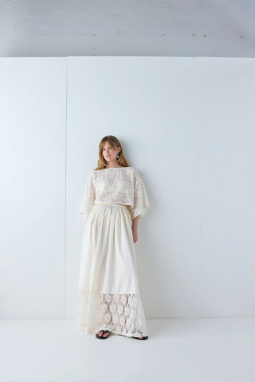 Fia Maxi Skirt Cream - Image 4