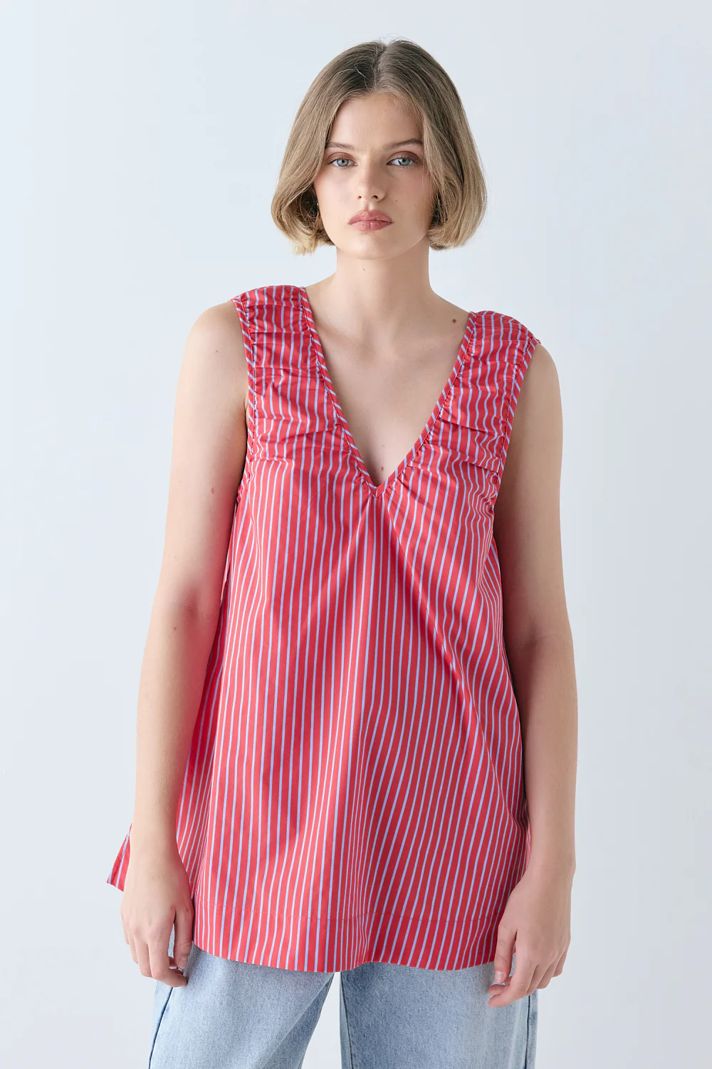 Fira Tunic Top Red Stripe - Image 3