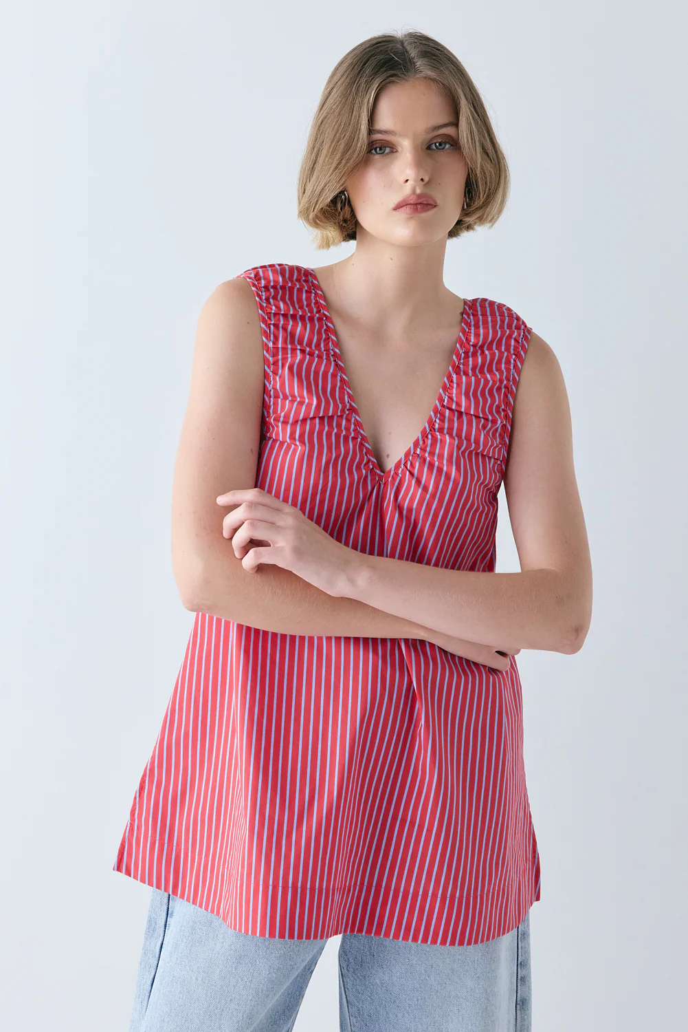Fira Tunic Top Red Stripe - Image 4