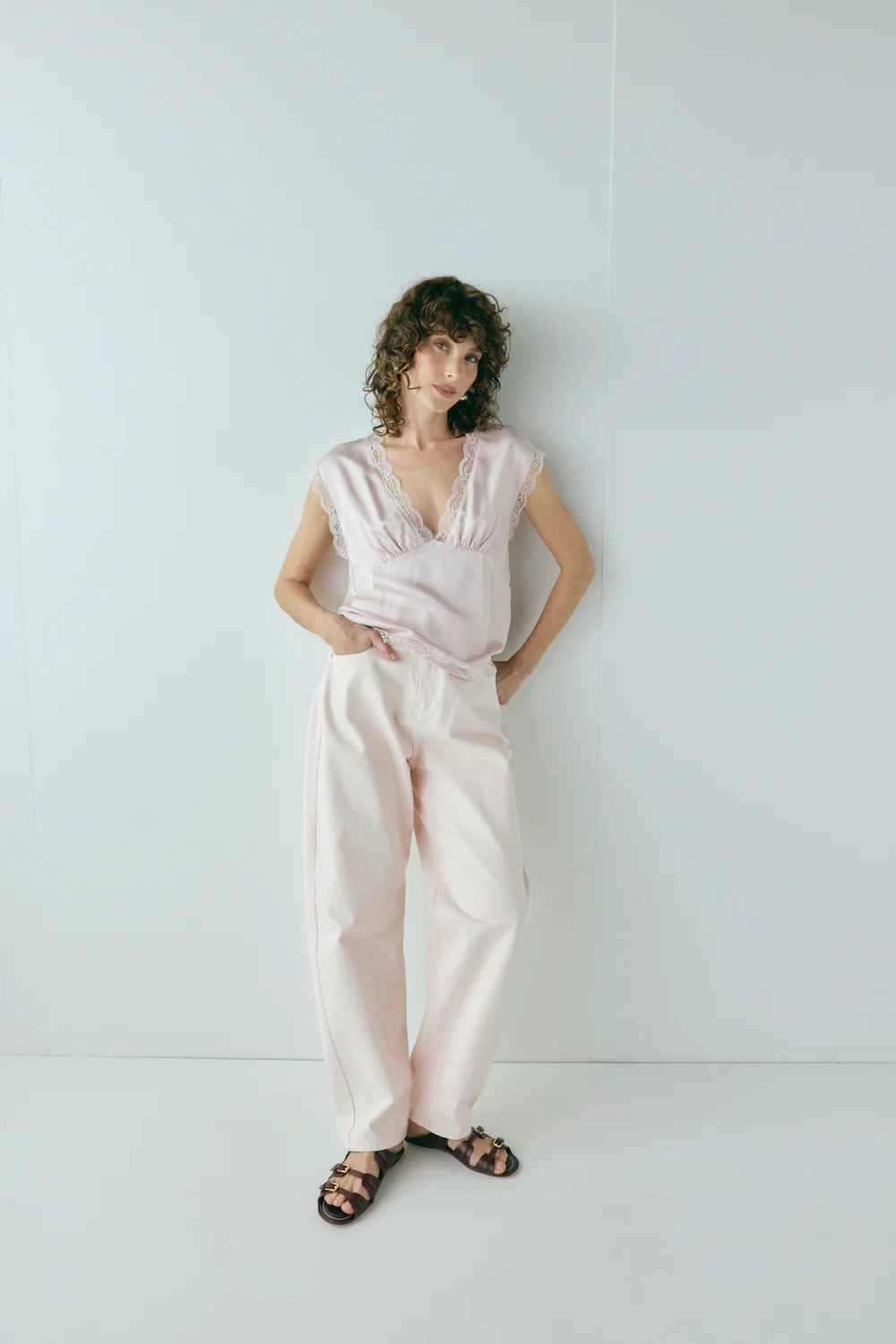 Flores Satin Top Musk - Image 5