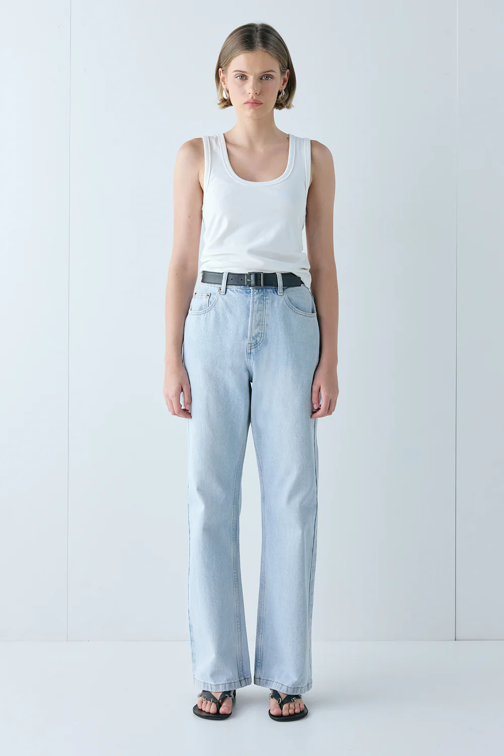 Franca High Rise Denim Jeans Washed Blue - Image 3