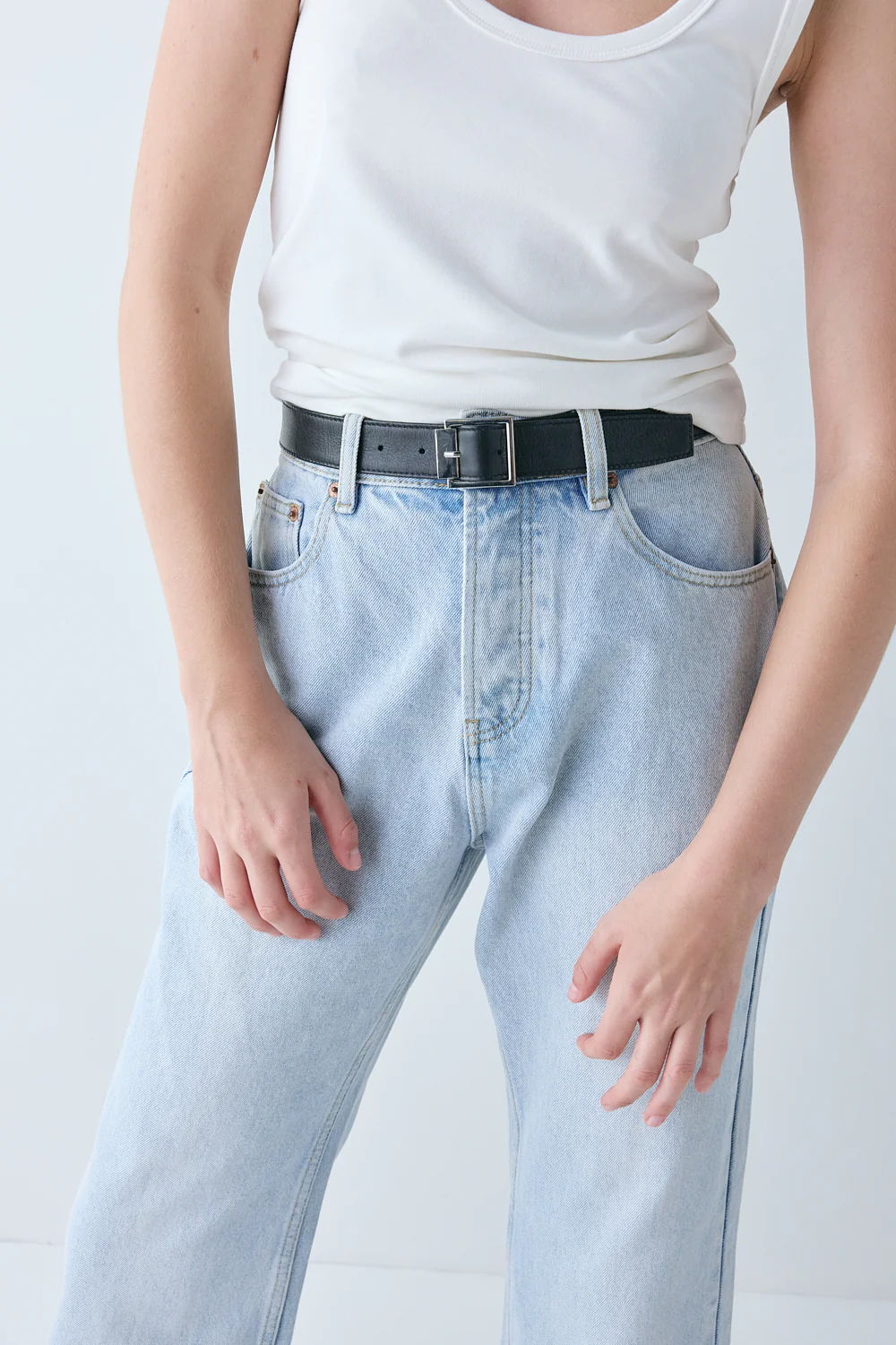 Franca High Rise Denim Jeans Washed Blue - Image 4