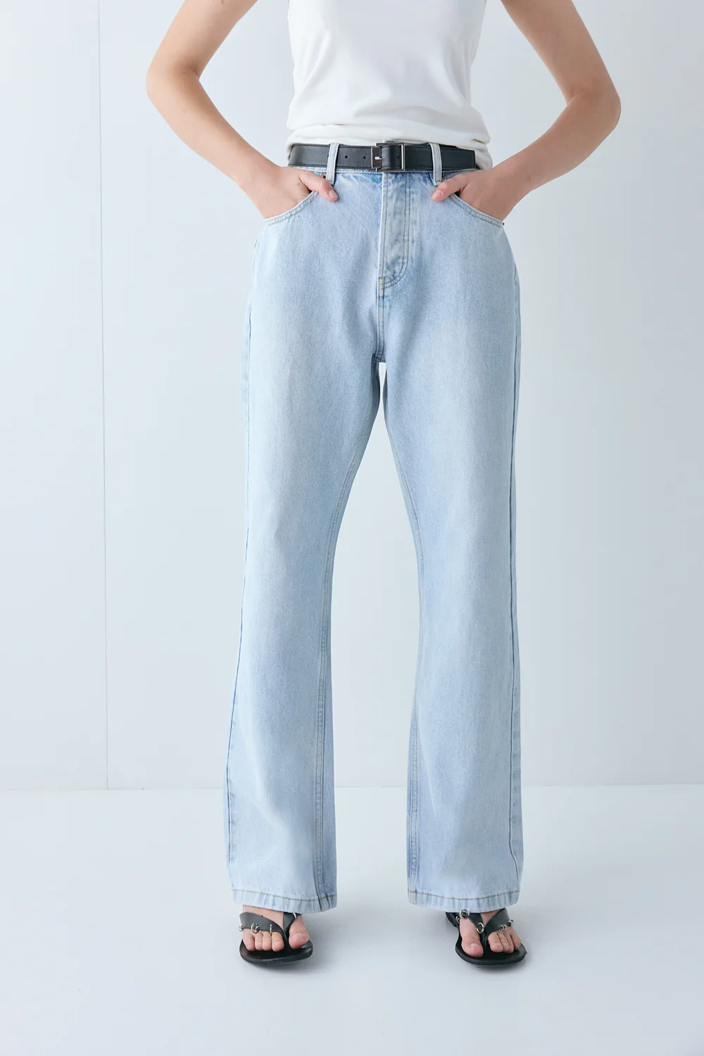 Franca High Rise Denim Jeans Washed Blue - Image 5