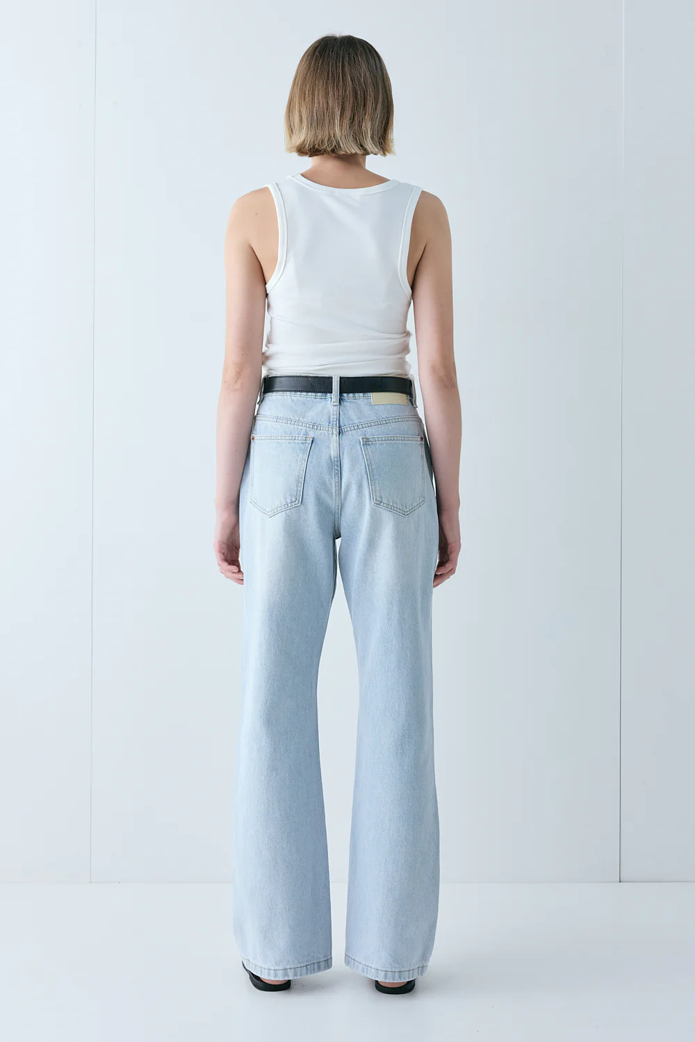 Franca High Rise Denim Jeans Washed Blue - Image 6