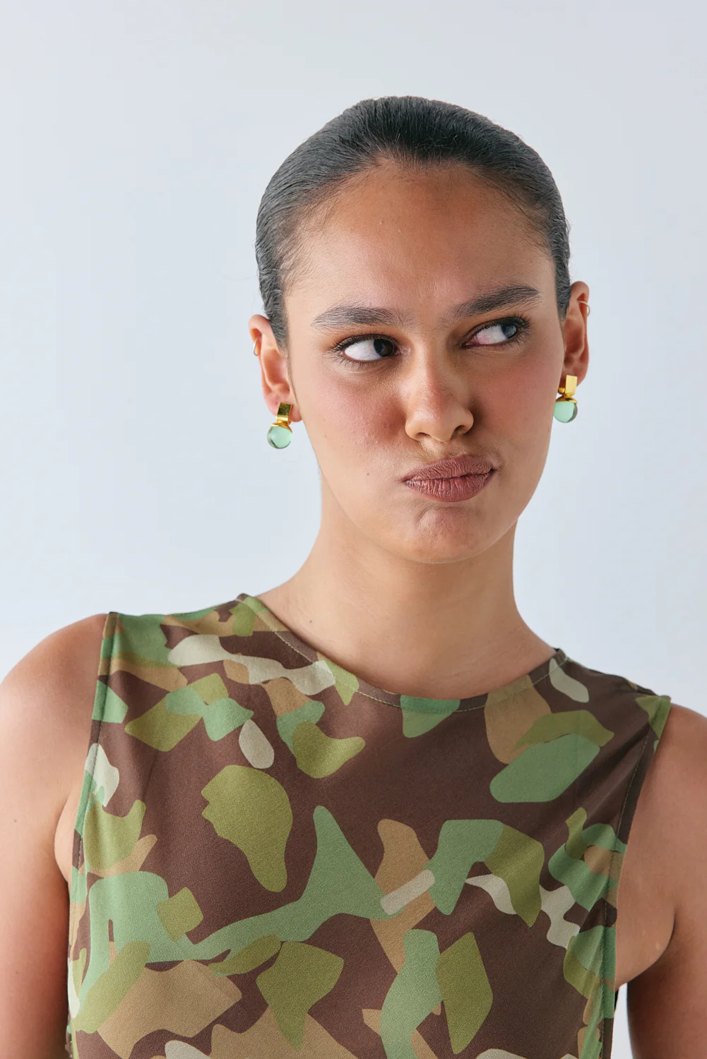 Francesca Sheer Maxi Dress Camo - Image 4