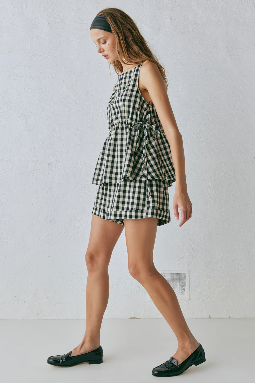 Freda Shorts Black Check - Image 2