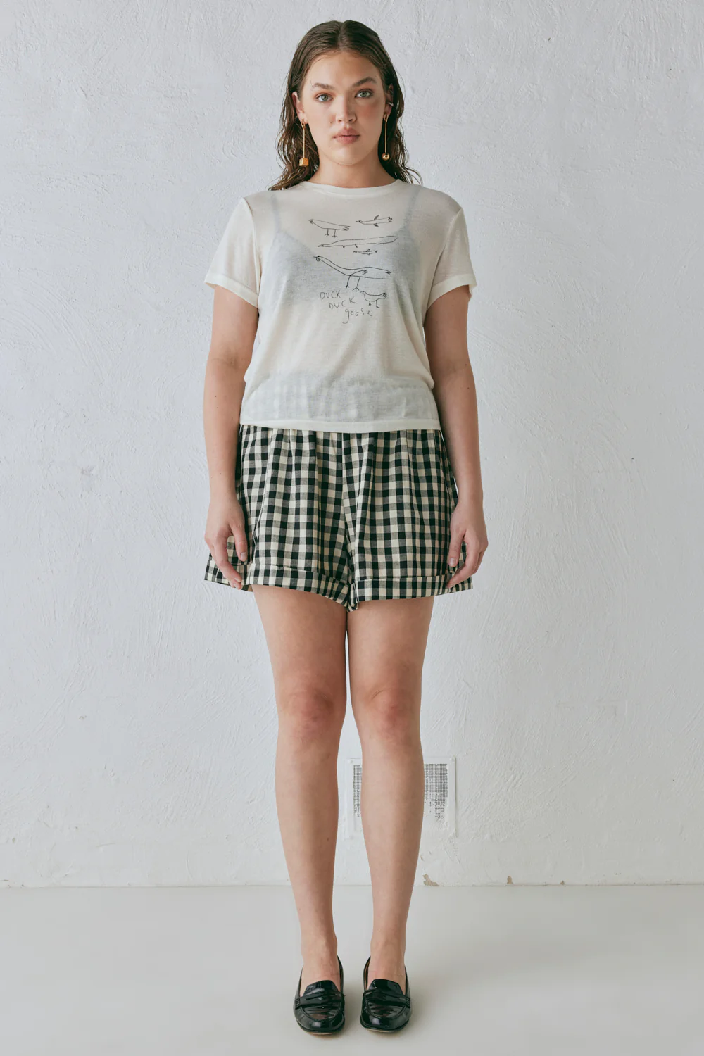 Freda Shorts Black Check - Image 5