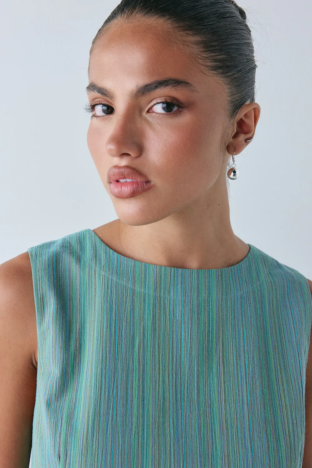 Freja Tunic Top Green Stripe - Image 5