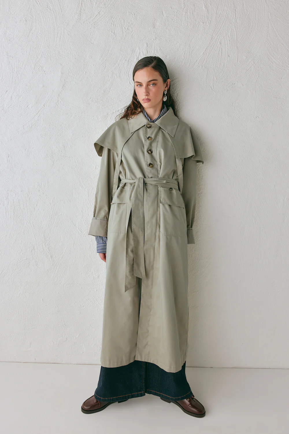 Gina Trench Coat Taupe - Image 5