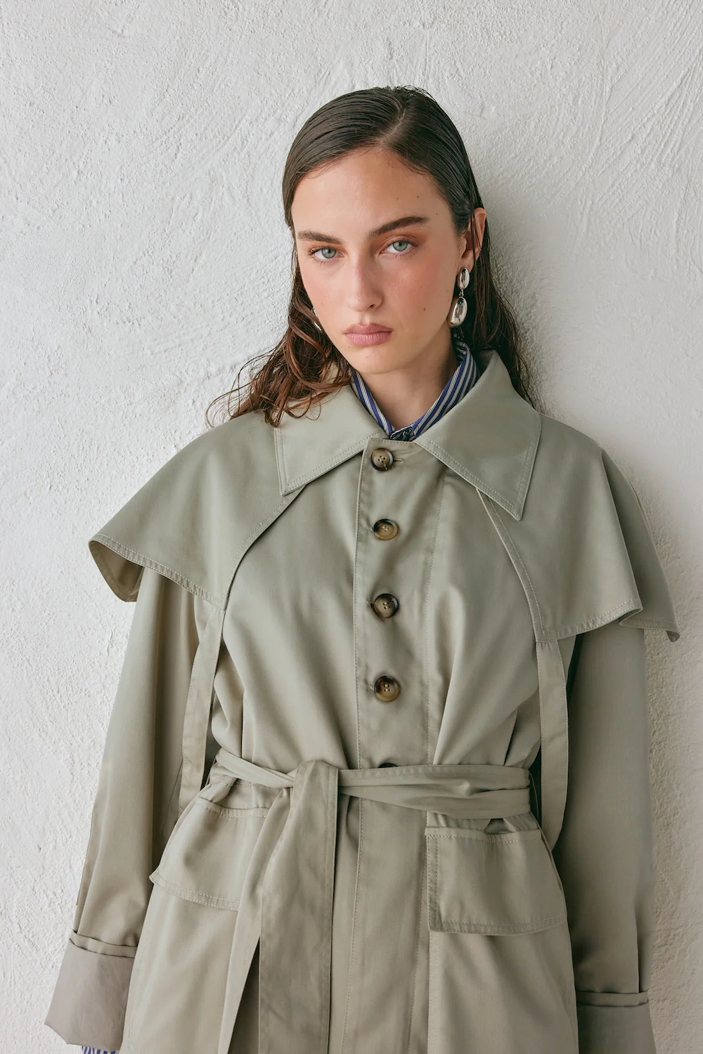 Gina Trench Coat Taupe - Image 7
