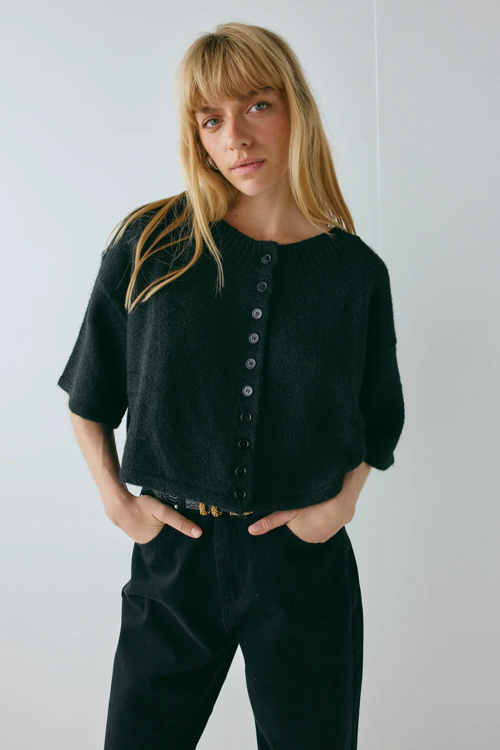 Hailey Knit Cardigan Black