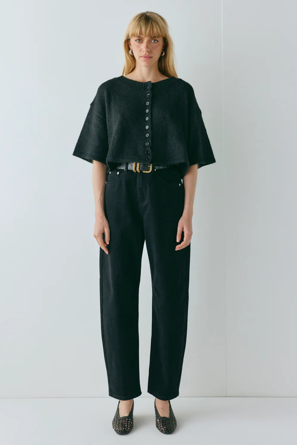 Hailey Knit Cardigan Black - Image 2