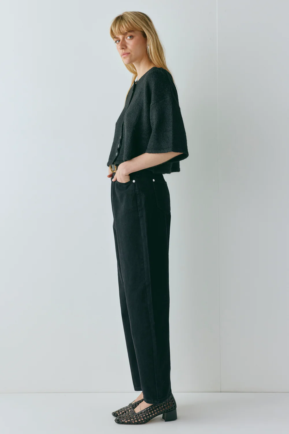 Hailey Knit Cardigan Black - Image 5