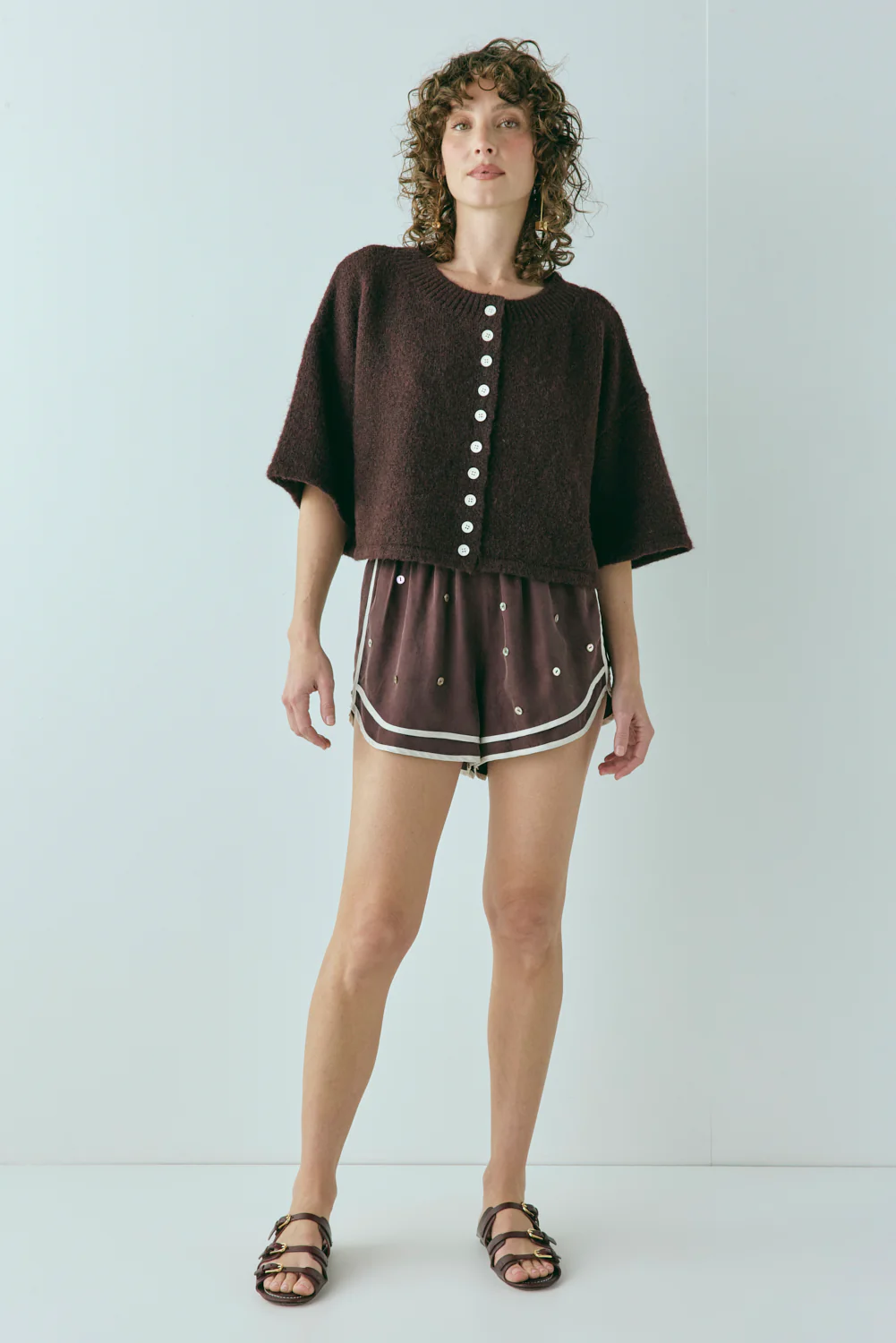 Hailey Knit Cardigan Wine - Image 2