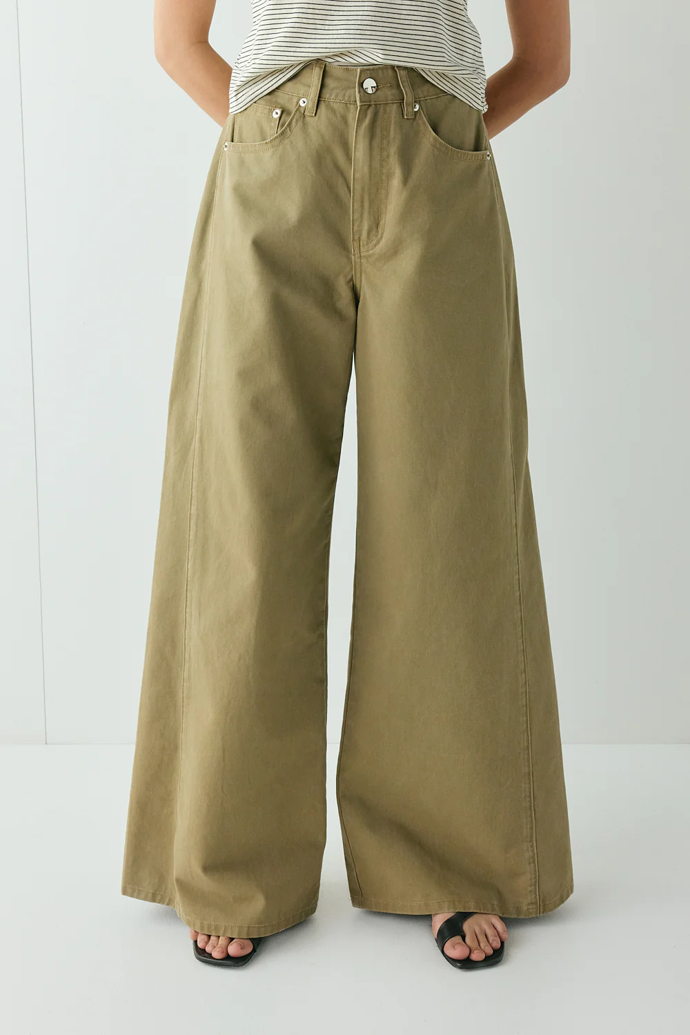 Hart High Rise Denim Jeans Khaki - Image 2