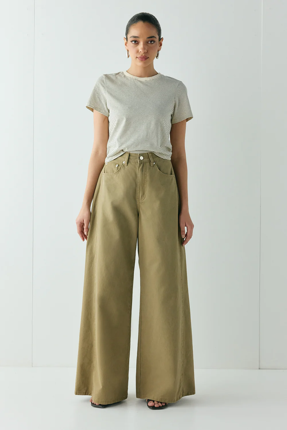 Hart High Rise Denim Jeans Khaki - Image 3
