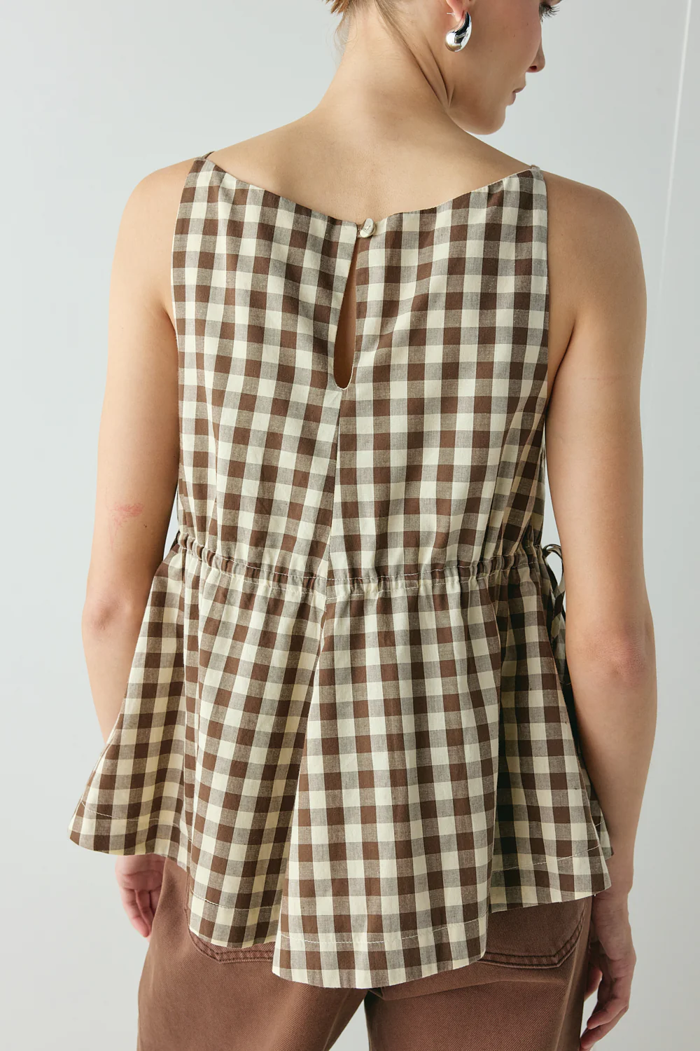 Indi Top Brown Check - Image 4