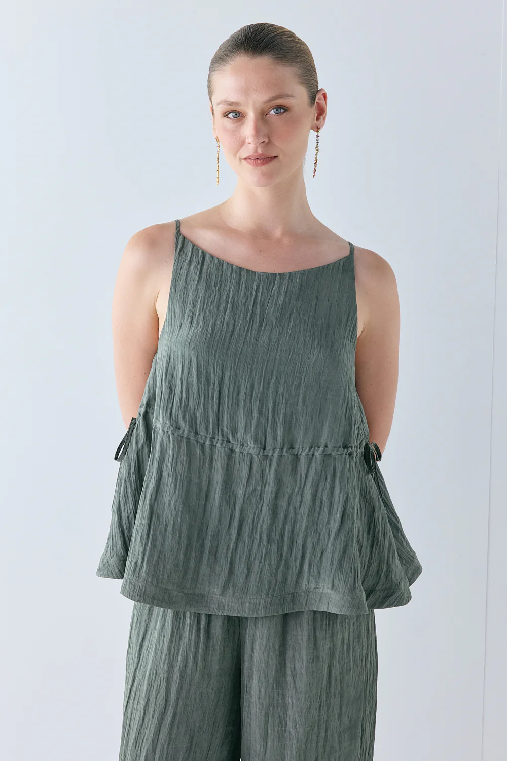 Indi Top Crinkle Khaki - Image 3