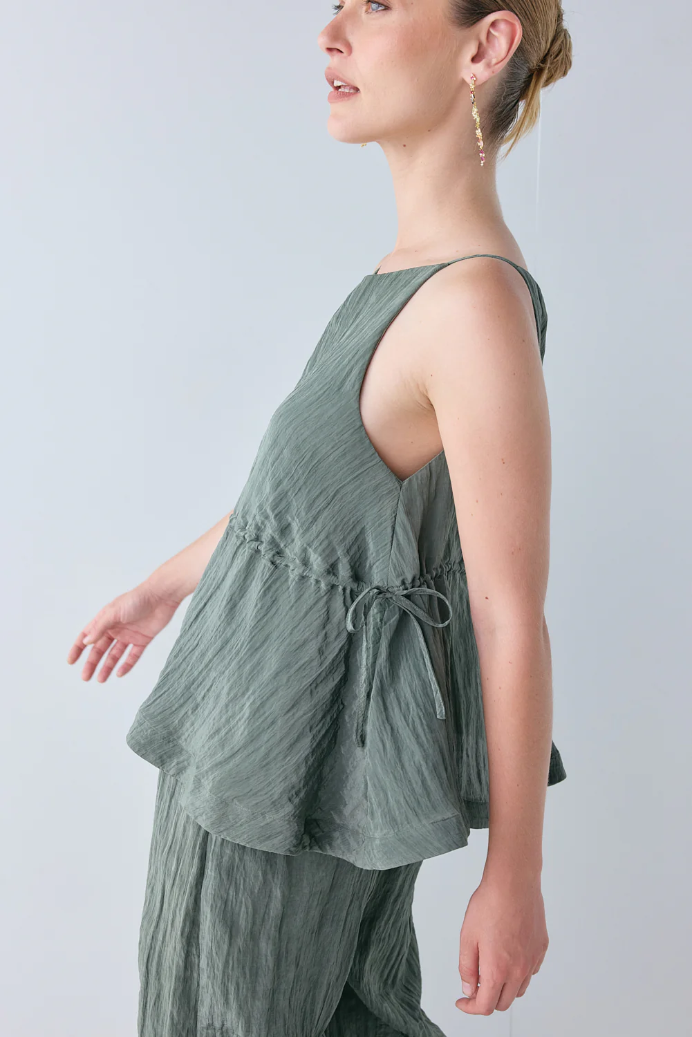 Indi Top Crinkle Khaki - Image 6