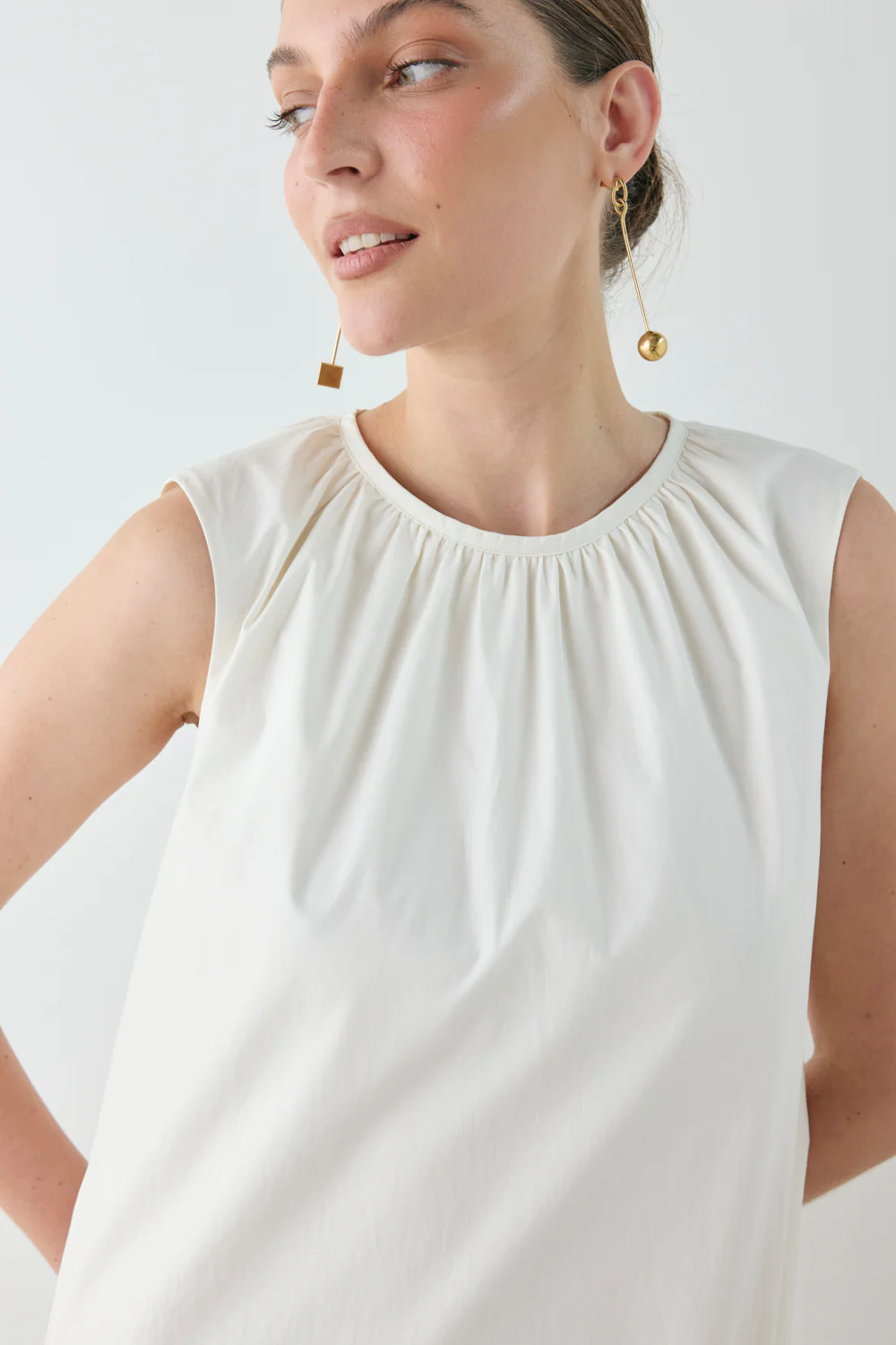 Ines Midi Dress Cream - Image 2