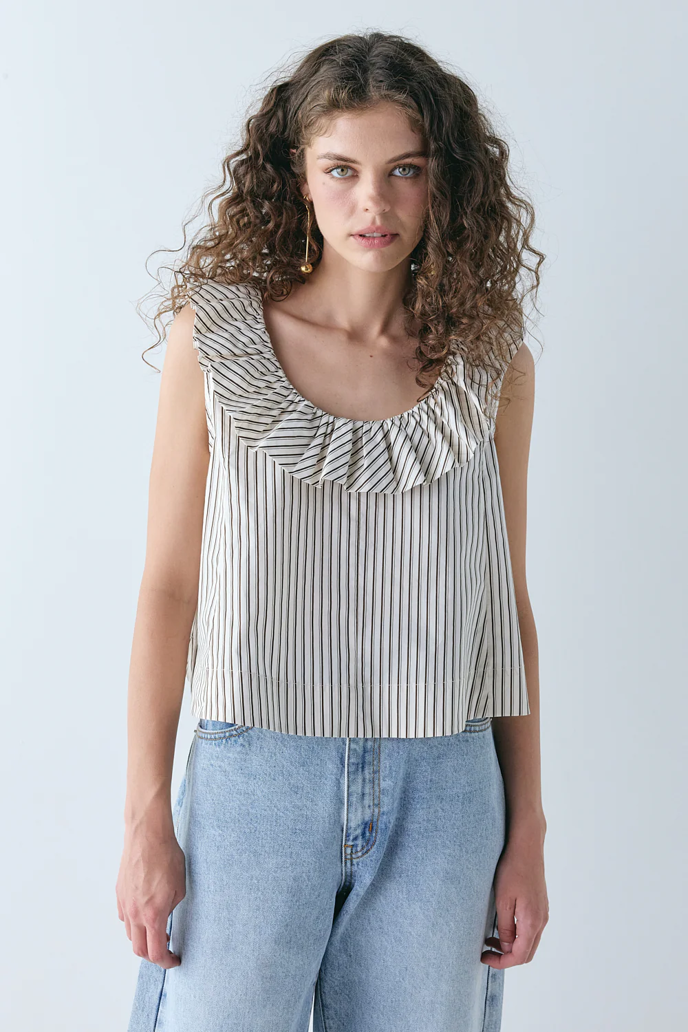 Inga Top Chocolate Stripe