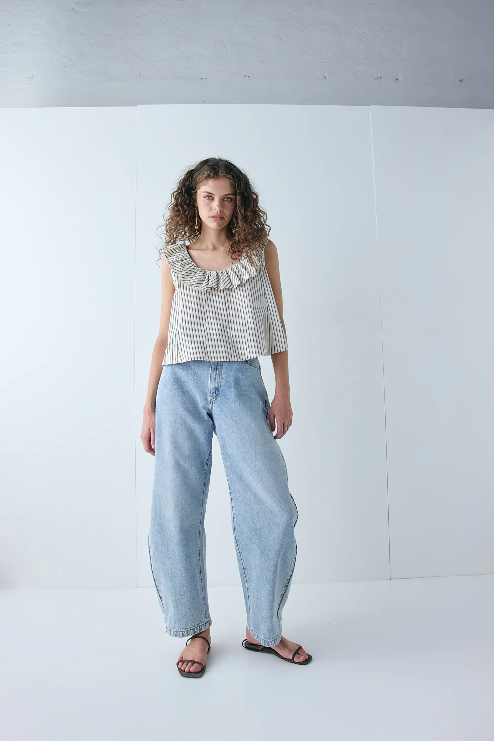 Inga Top Chocolate Stripe - Image 2
