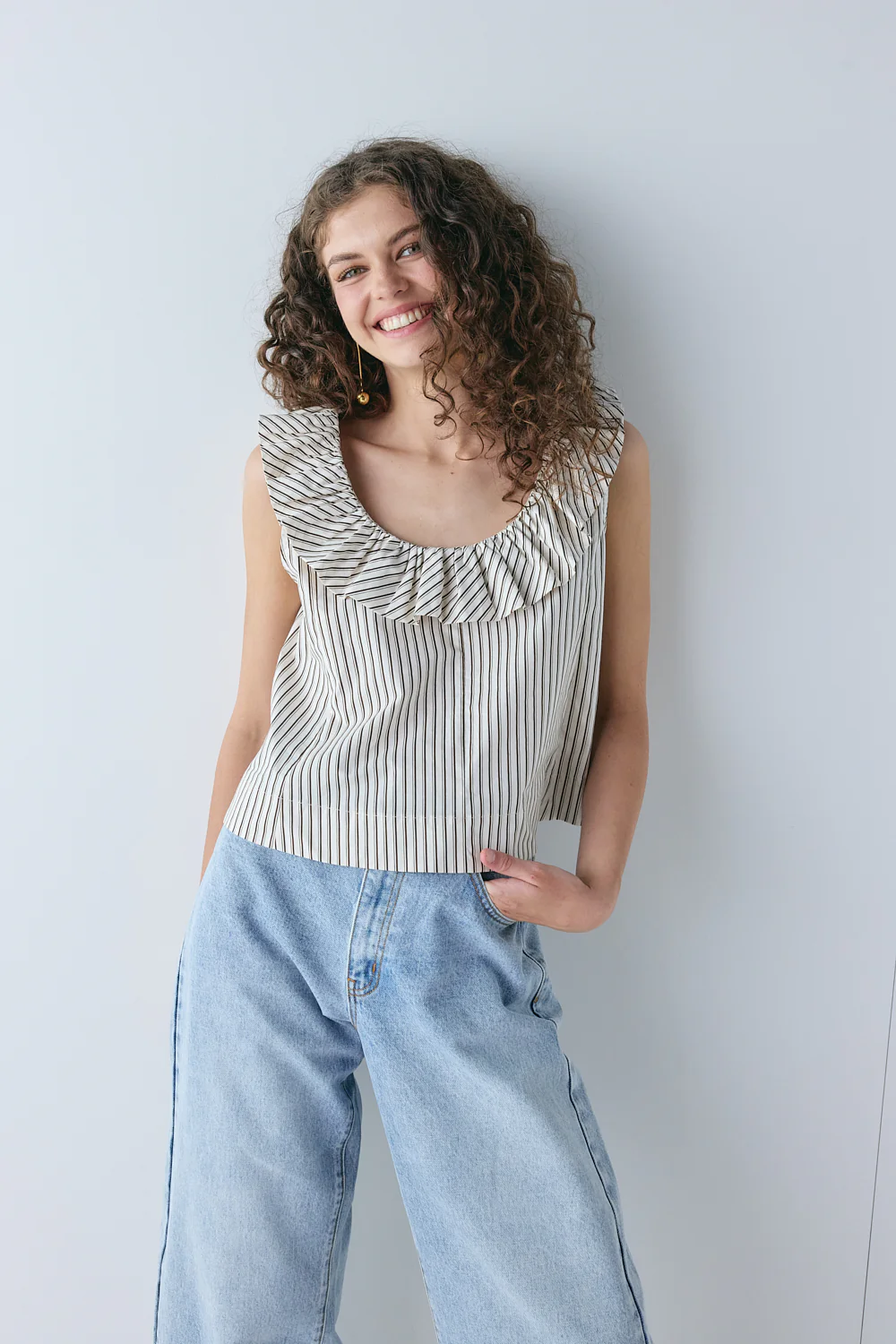 Inga Top Chocolate Stripe - Image 5