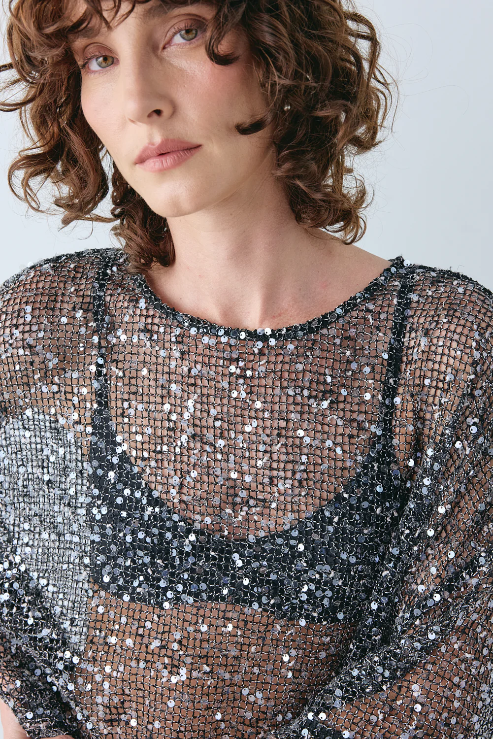 Ivette Sequin Midi Dress Black - Image 2