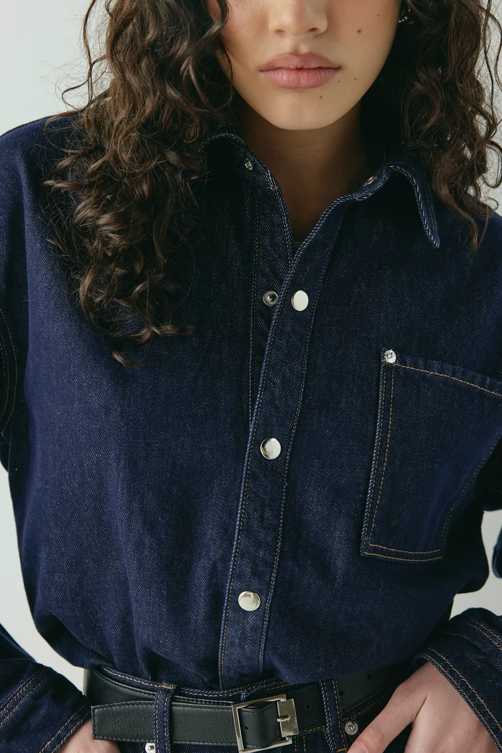 Jac Denim Utility Shirt Indigo - Image 5