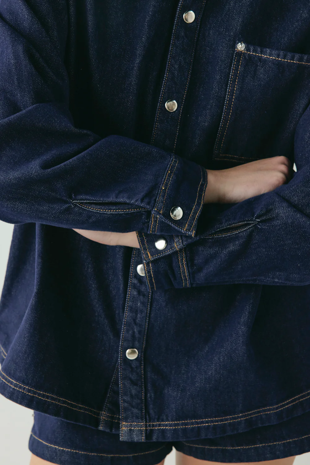 Jac Denim Utility Shirt Indigo - Image 8