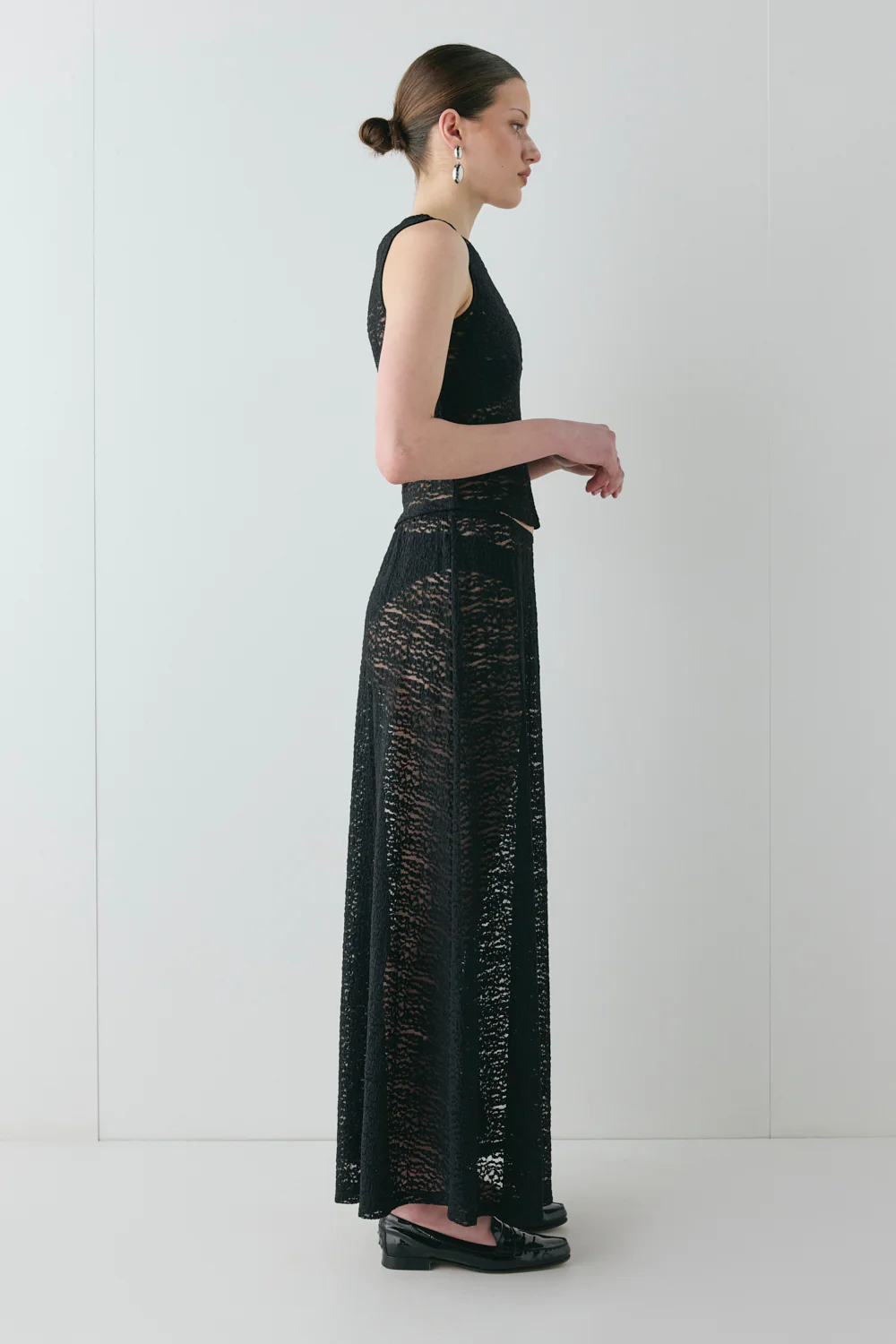 Jada Lace Maxi Skirt Black - Image 6