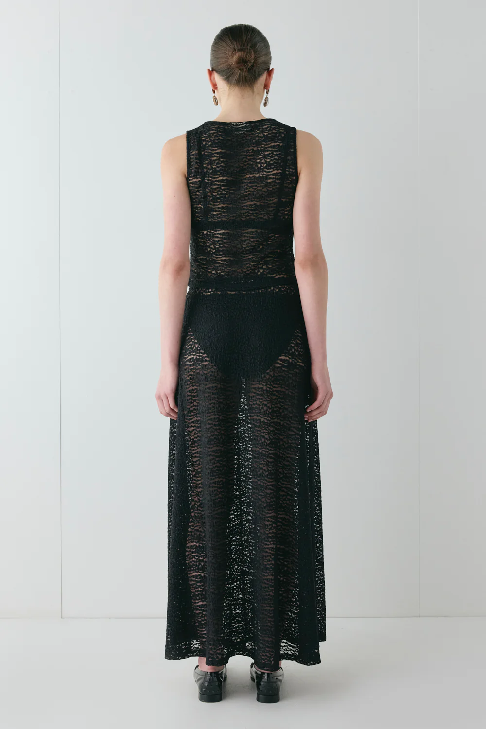 Jada Lace Maxi Skirt Black - Image 7