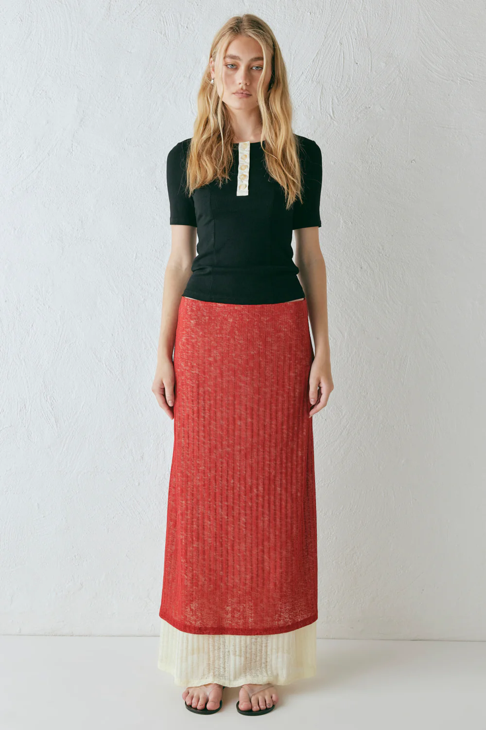 Jil Maxi Skirt Burnt Red - Image 4