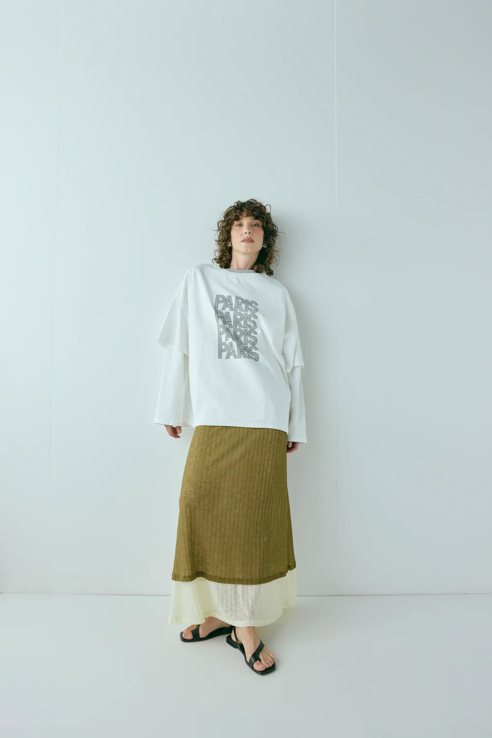 Jil Maxi Skirt Khaki - Image 2