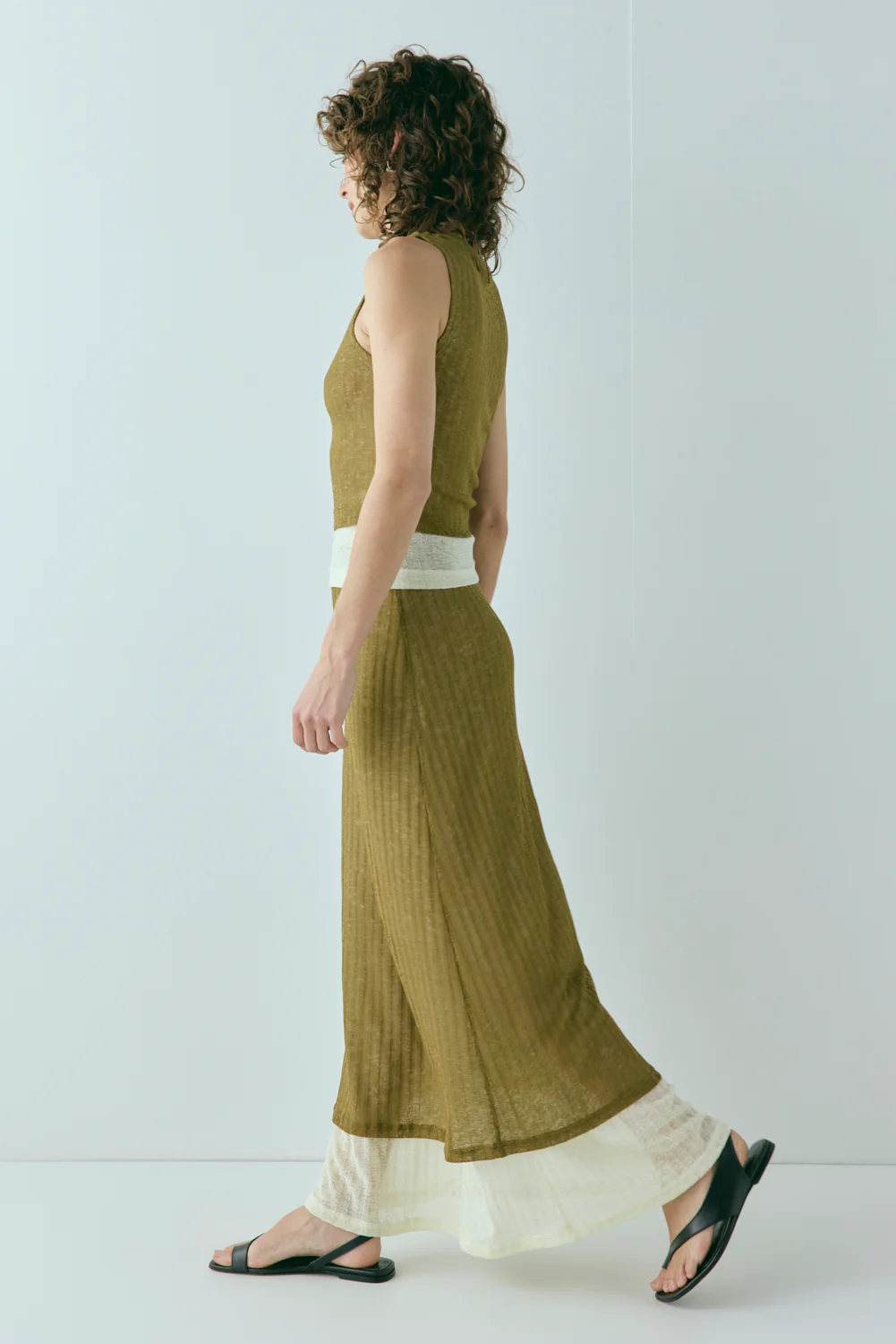 Jil Maxi Skirt Khaki - Image 3