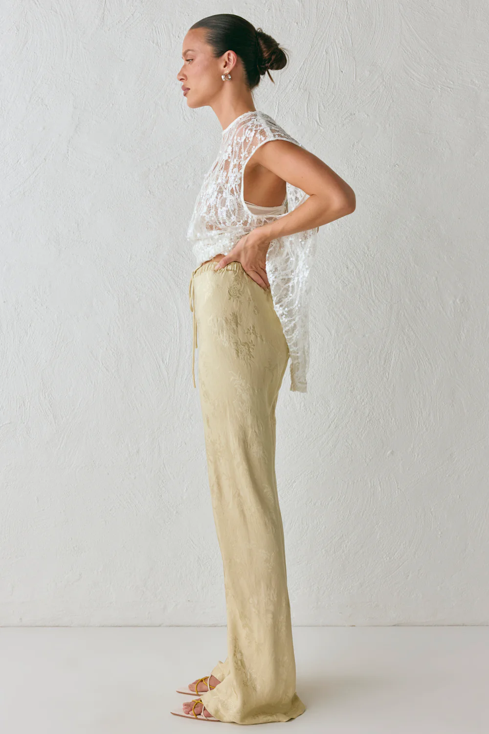 Josefin Jacquard Pants Pistachio - Image 5